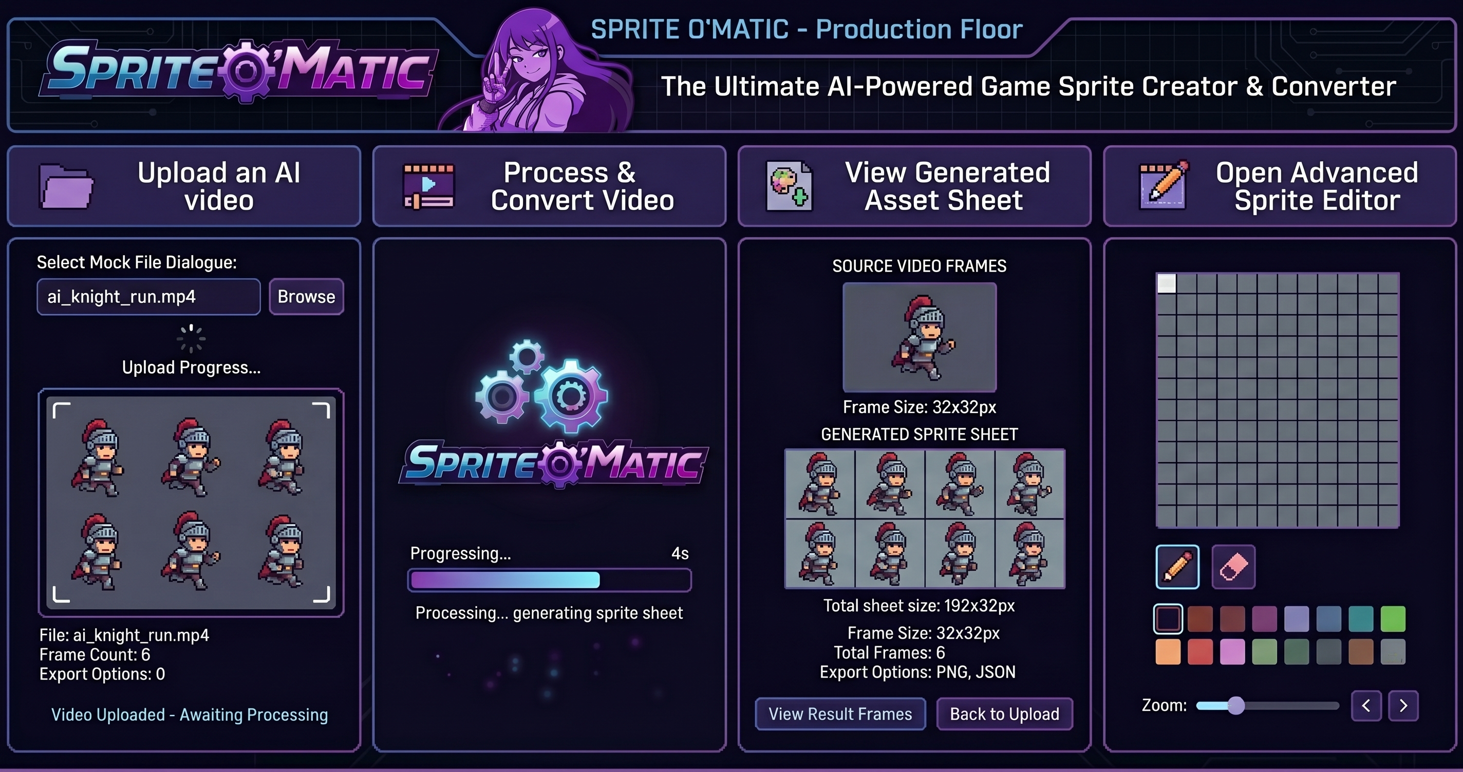 Sprite O'MATIC | AI Video to Pixel Art Animator